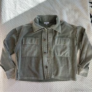 Fate Washed Green Shacket